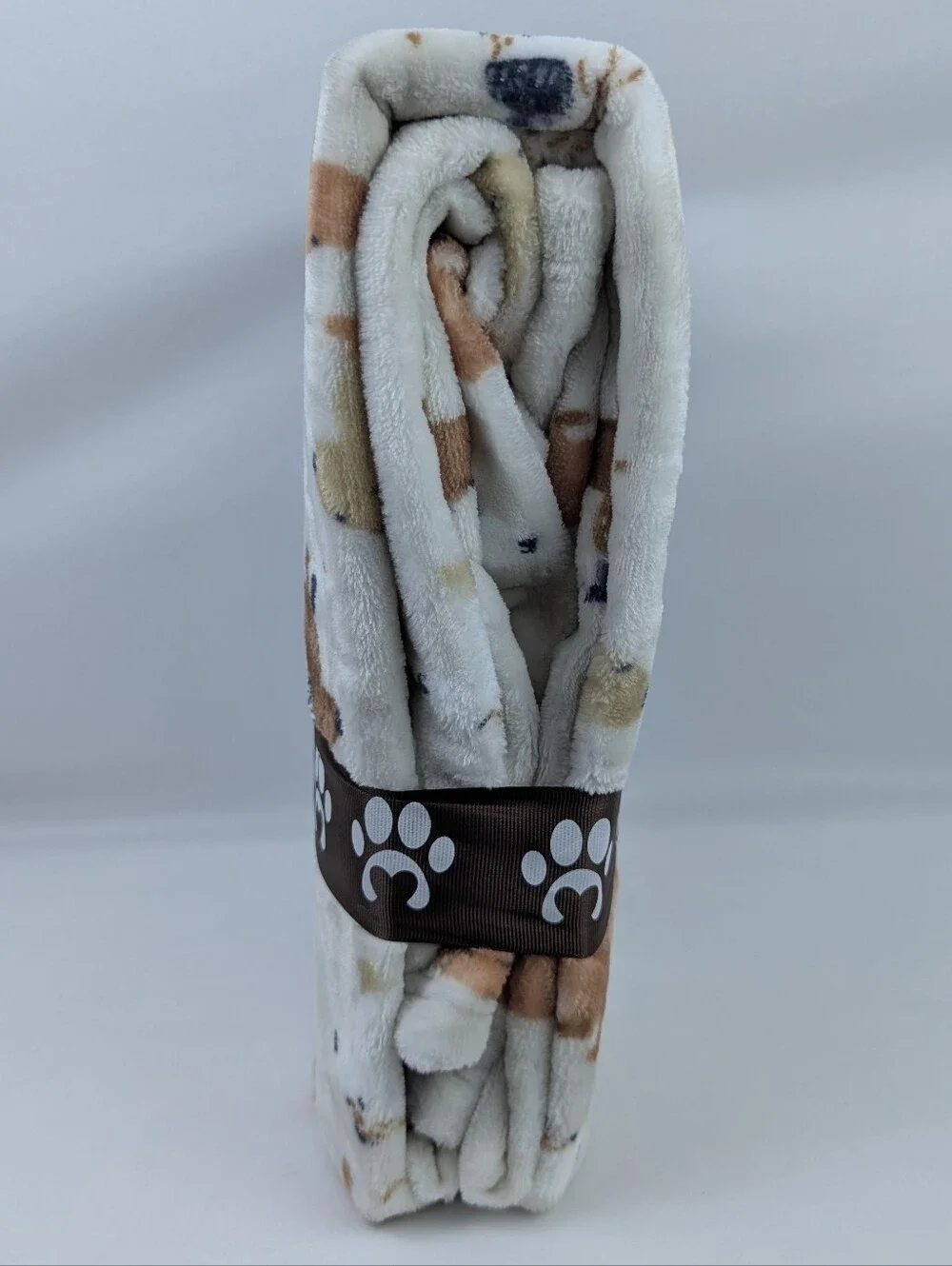 Dachshund Doxie Print Plush Pet Throw Oatmeal Browns Black White 50